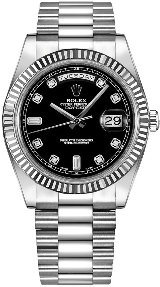 Rolex Day-Date II Diamond Black Dial